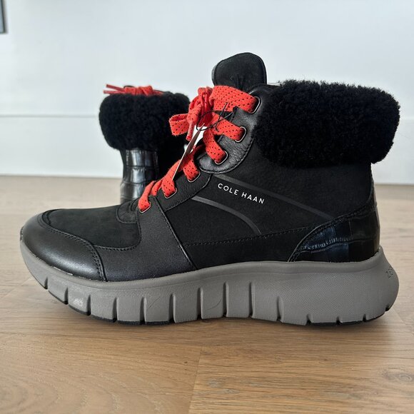 Cole Haan ZERØGRAND Flex Sneaker Boot Women’s 8B Black Water Resistant NWT - Picture 10 of 11